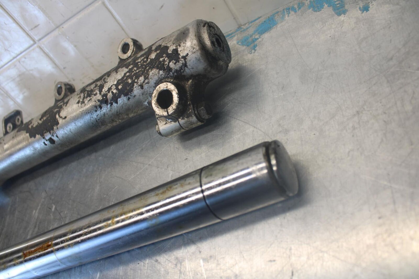 84-85 YAMAHA VIRAGO 1000 FRONT FORKS SHOCK SUSPENSION SET PAIR BB173