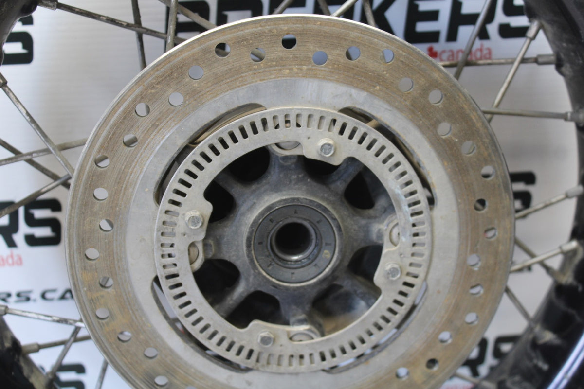 15 TRIUMPH TIGER 800 REAR WHEEL BACK RIM & ROTOR BB873