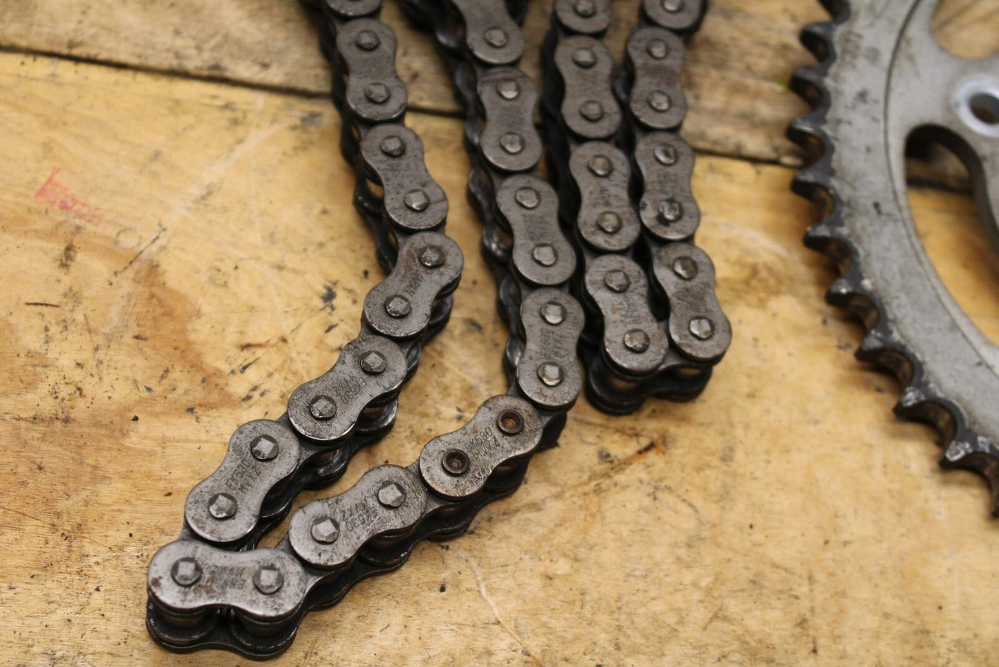 91-93 YAMAHA FZR1000 REAR BACK & FRONT SPROCKET W CHAIN