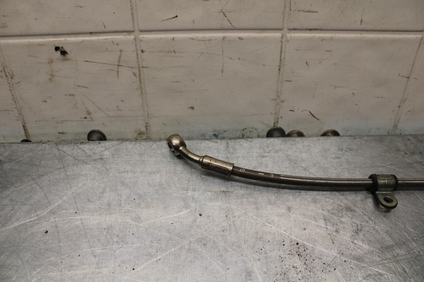 06-07 TRIUMPH DAYTONA 675 DAYTONA 675 BRAIDED REAR BACK BRAKE HOSE BB441