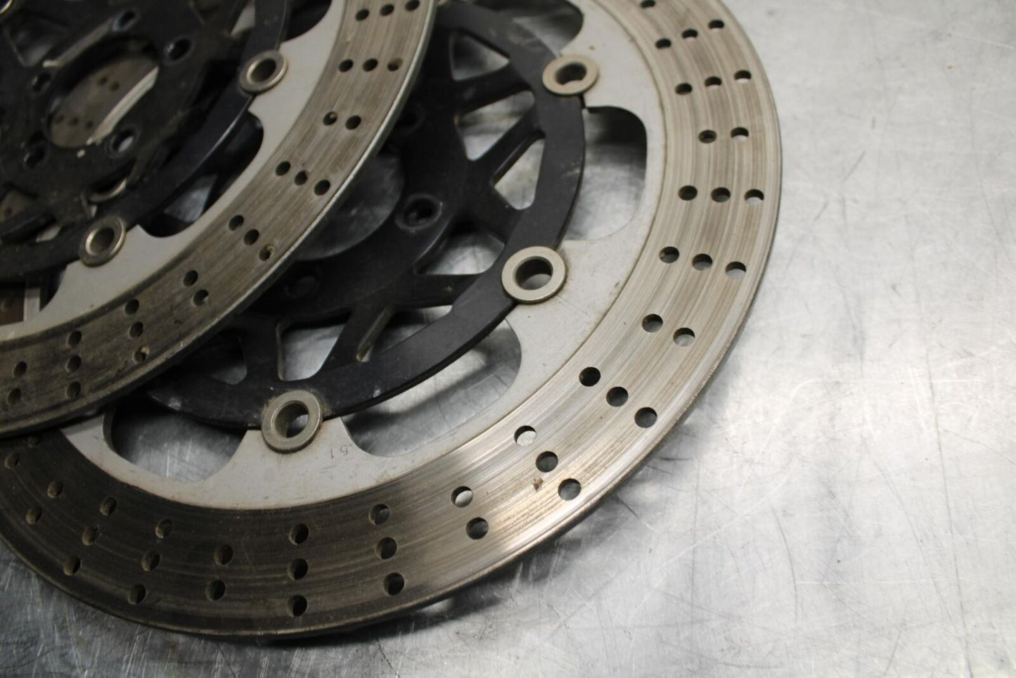 93 KAWASAKI NINJA ZX750L FRONT LEFT RIGHT BRAKE ROTORS DISCS BB195