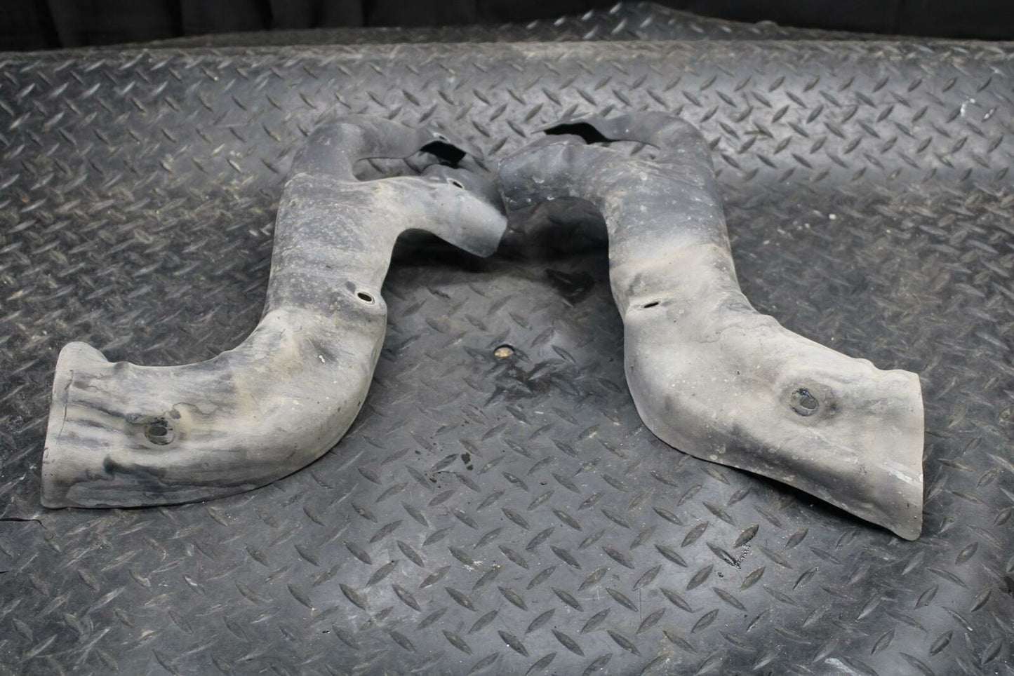 91-02 HONDA ST1100 LEFT RIGHT EXHAUST PIPE COVERS HEAT SHIELDS GUARDS BB222
