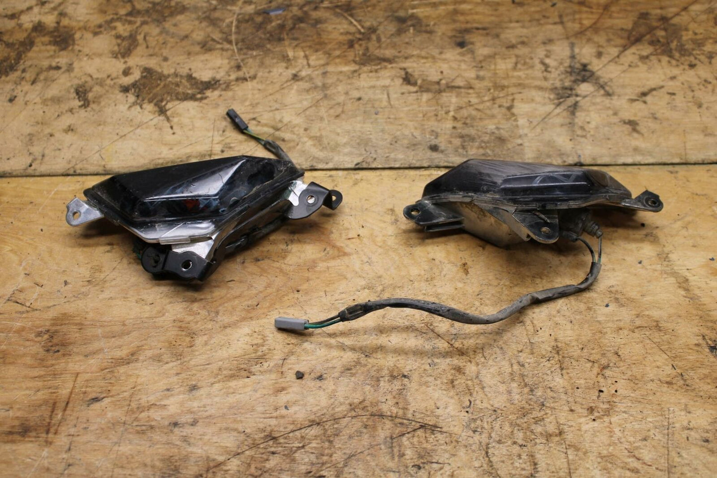 19-20 KAWASAKI NINJA ZX6R FRONT LEFT RIGHT TURN SIGNALS LIGHT INDICATORS BB338