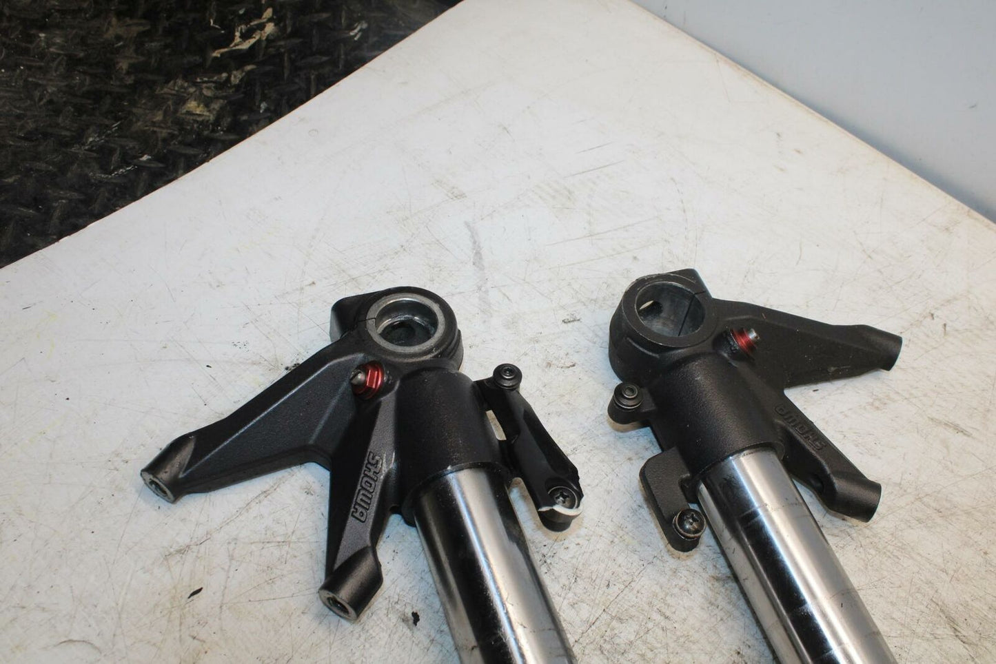08-10 DUCATI 848 FRONT FORKS SHOCK SUSPENSION SET PAIR BB369