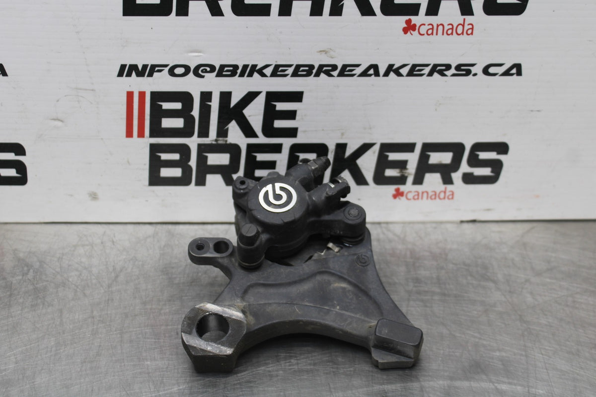 14 TRIUMPH STREET TRIPLE ABS REAR BACK BRAKE CALIPER W MOUNT BRACKET BB808