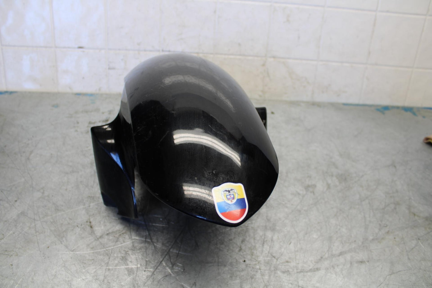 08-16 YAMAHA YZF R6 BLACK FRONT WHEEL FENDER COWL FAIRING  BB431