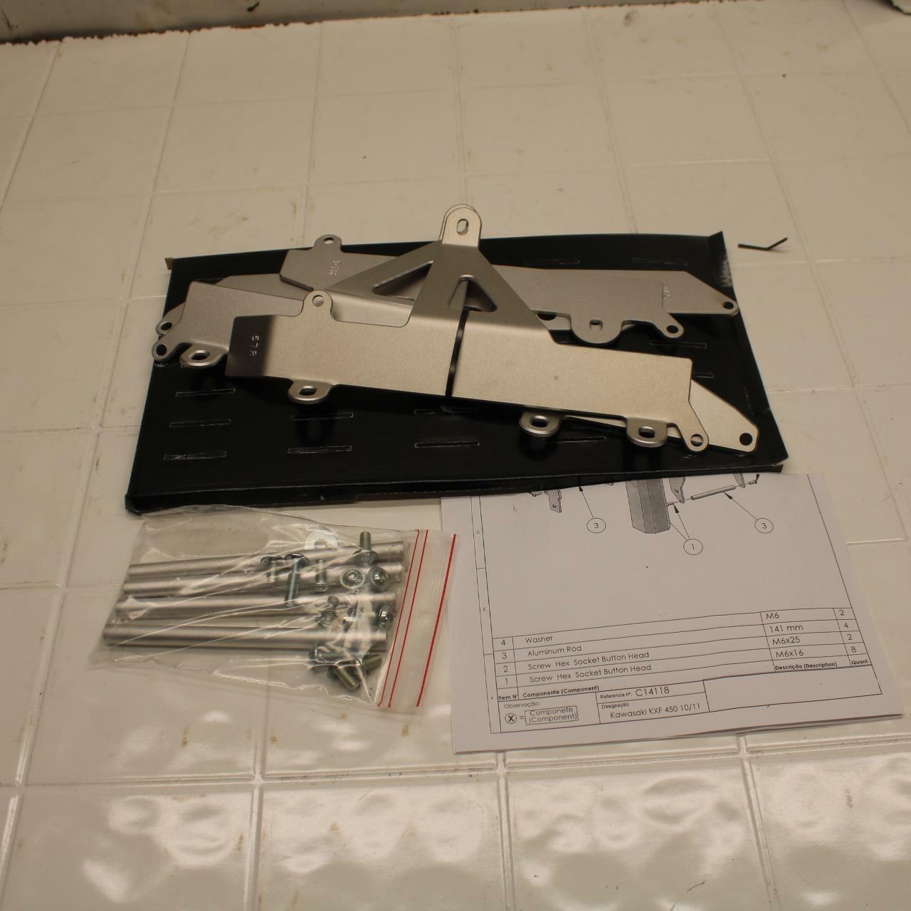 10-11 KAWASAKI KX450F CROSSPRO RADIATOR GUARD SHIELD