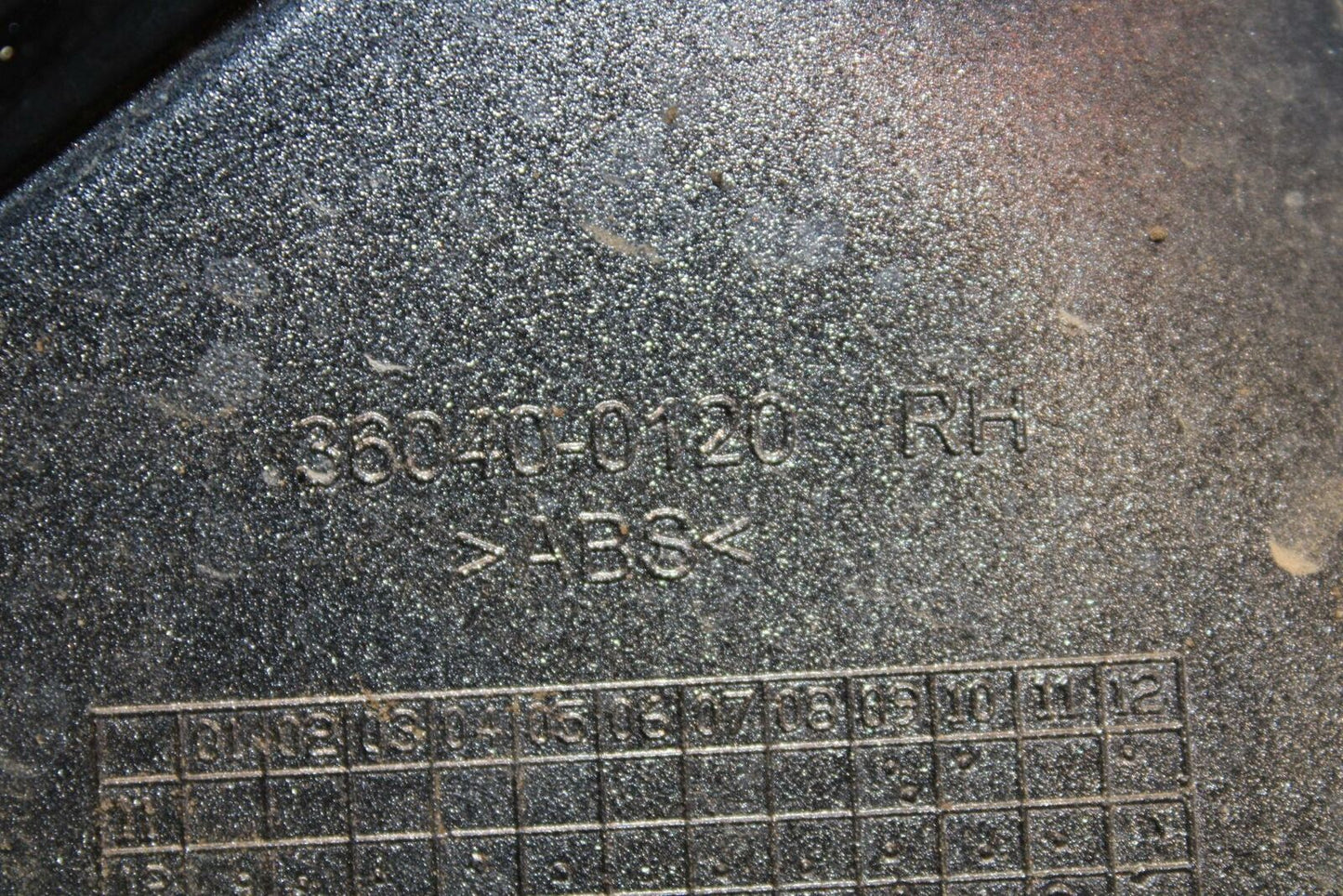 12-17 KAWASAKI NINJA 650 RIGHT REAR BACK TAIL FAIRING COWL SHROUD BB211