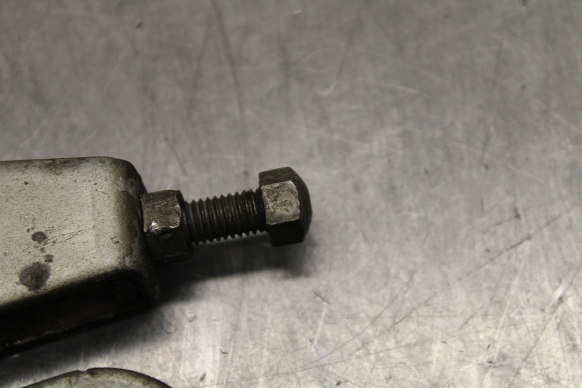 78 SUZUKI GS550E SWINGARM CHAIN TENSIONER ADJUSTMENT BRACKETS  BB133