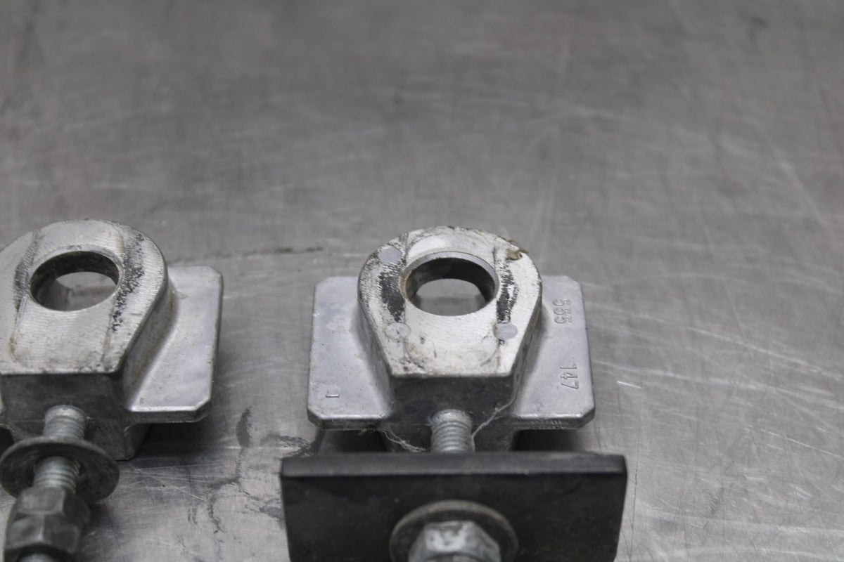 09 KAWASAKI NINJA 250R SWINGARM CHAIN TENSIONER ADJUSTMENT BRACKETS  BB824