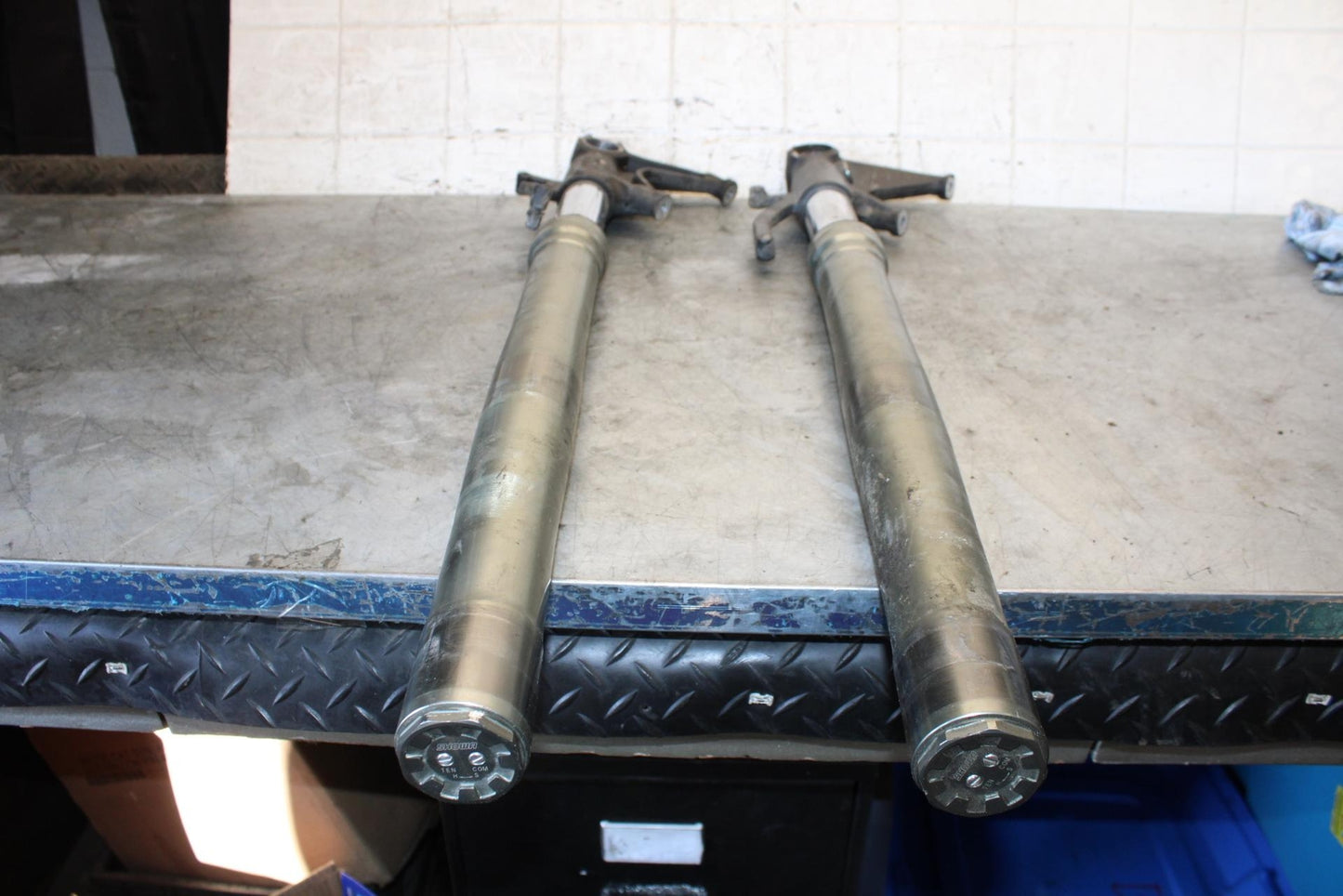 09-12 KAWASAKI NINJA ZX6R FRONT FORKS SHOCK SUSPENSION SET PAIR BB544