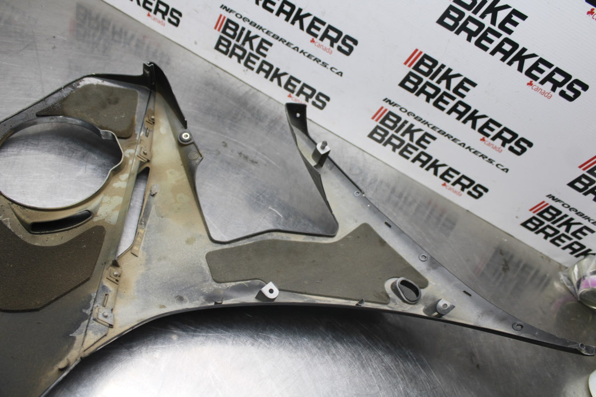 08-09 YAMAHA YZF R6S LEFT LOWER MID UPPER SIDE FAIRING COWL BB796