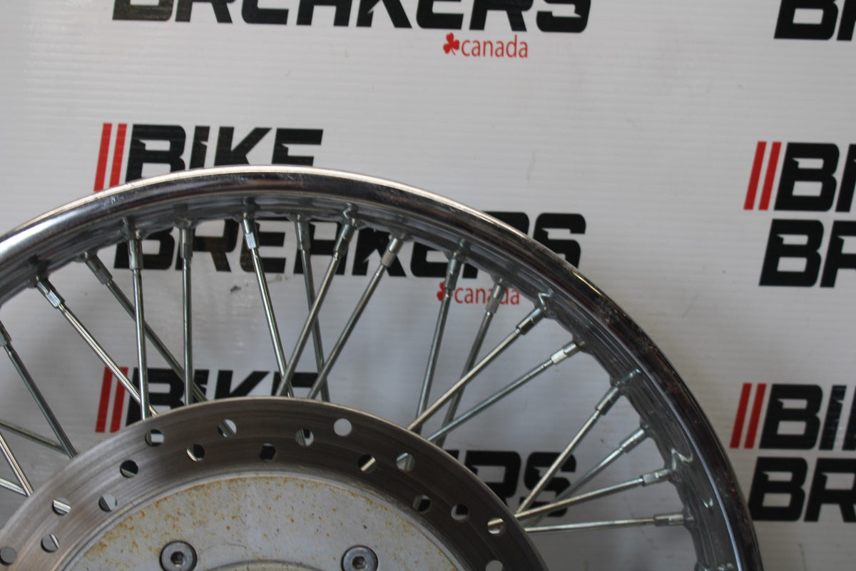03 HONDA SHADOW SPIRIT 750 VT750DC FRONT WHEEL FRONT RIM & ROTOR BB907