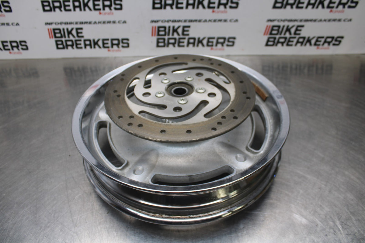 09 HARLEY-DAVIDSON SPORTSTER 1200 CUSTOM XL1200C REAR WHEEL RIM & ROTOR BB776