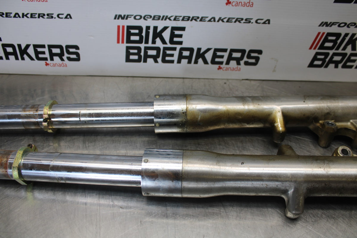 03-08 KAWASAKI VULCAN 1600 FRONT FORKS SHOCK SUSPENSION SET PAIR BB196