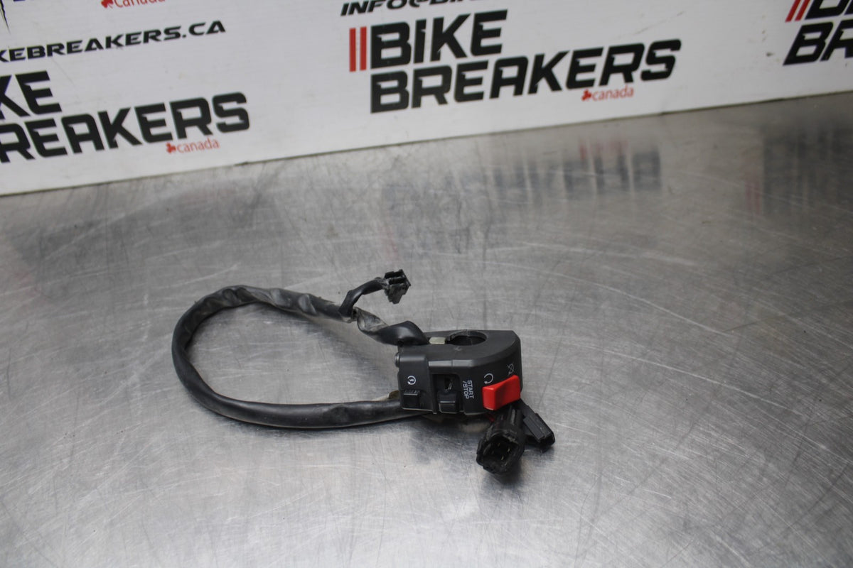 07-08 KAWASAKI NINJA ZX6R RIGHT CLIP ON HANDLE KILL OFF START SWITCH  BB855