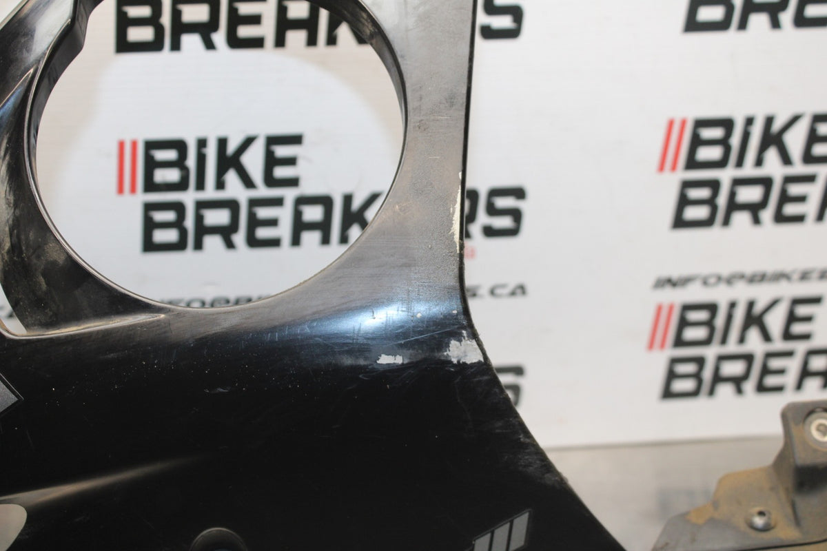 08-09 YAMAHA YZF R6S LEFT LOWER MID UPPER SIDE FAIRING COWL BB796