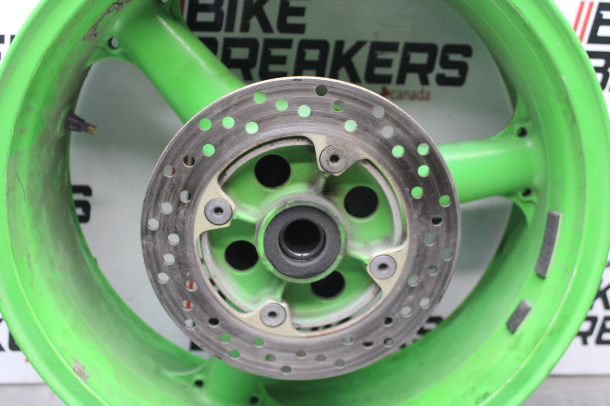 98 KAWASAKI NINJA ZX6 REAR WHEEL BACK RIM & ROTOR BB870