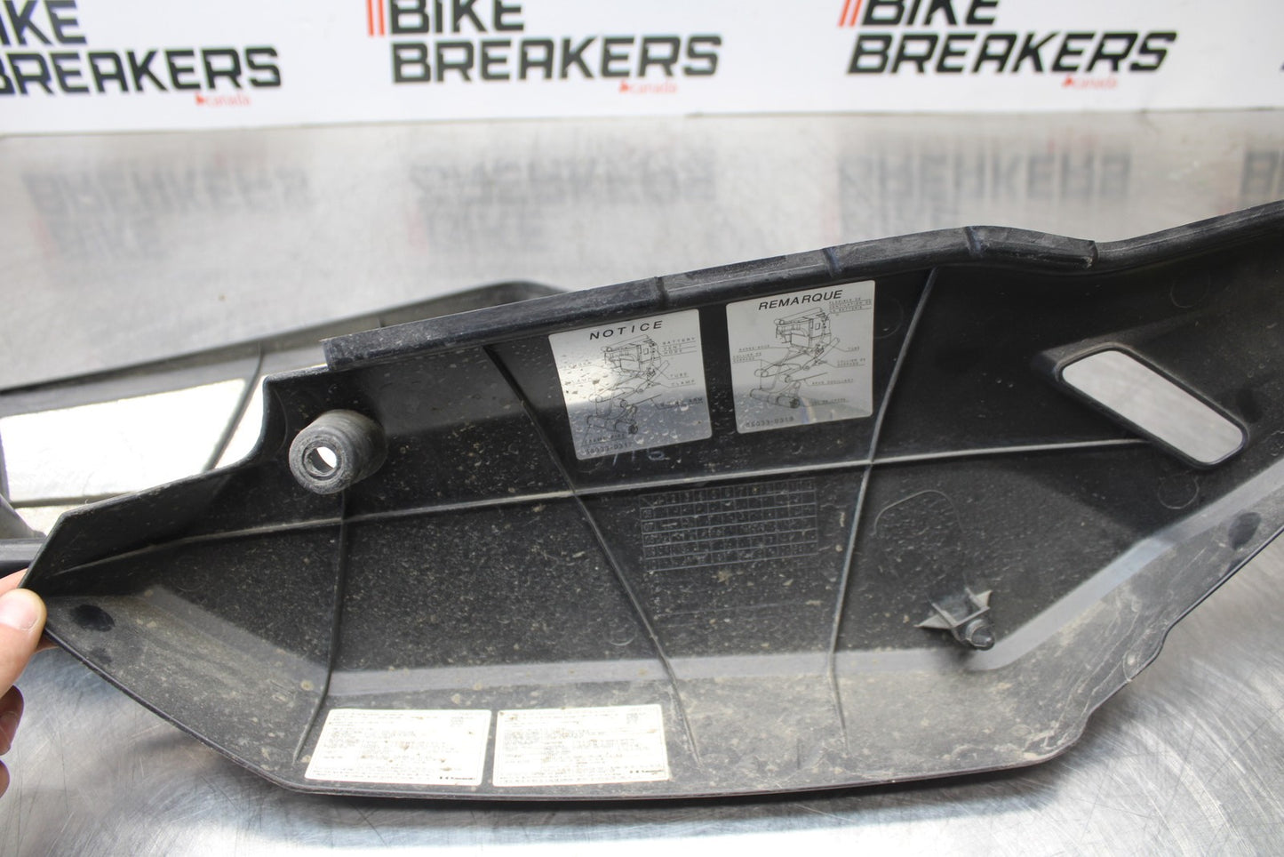 08-18 KAWASAKI KLR650 RIGHT & LEFT REAR BACK TAIL FAIRING COWL SHROUD BB183