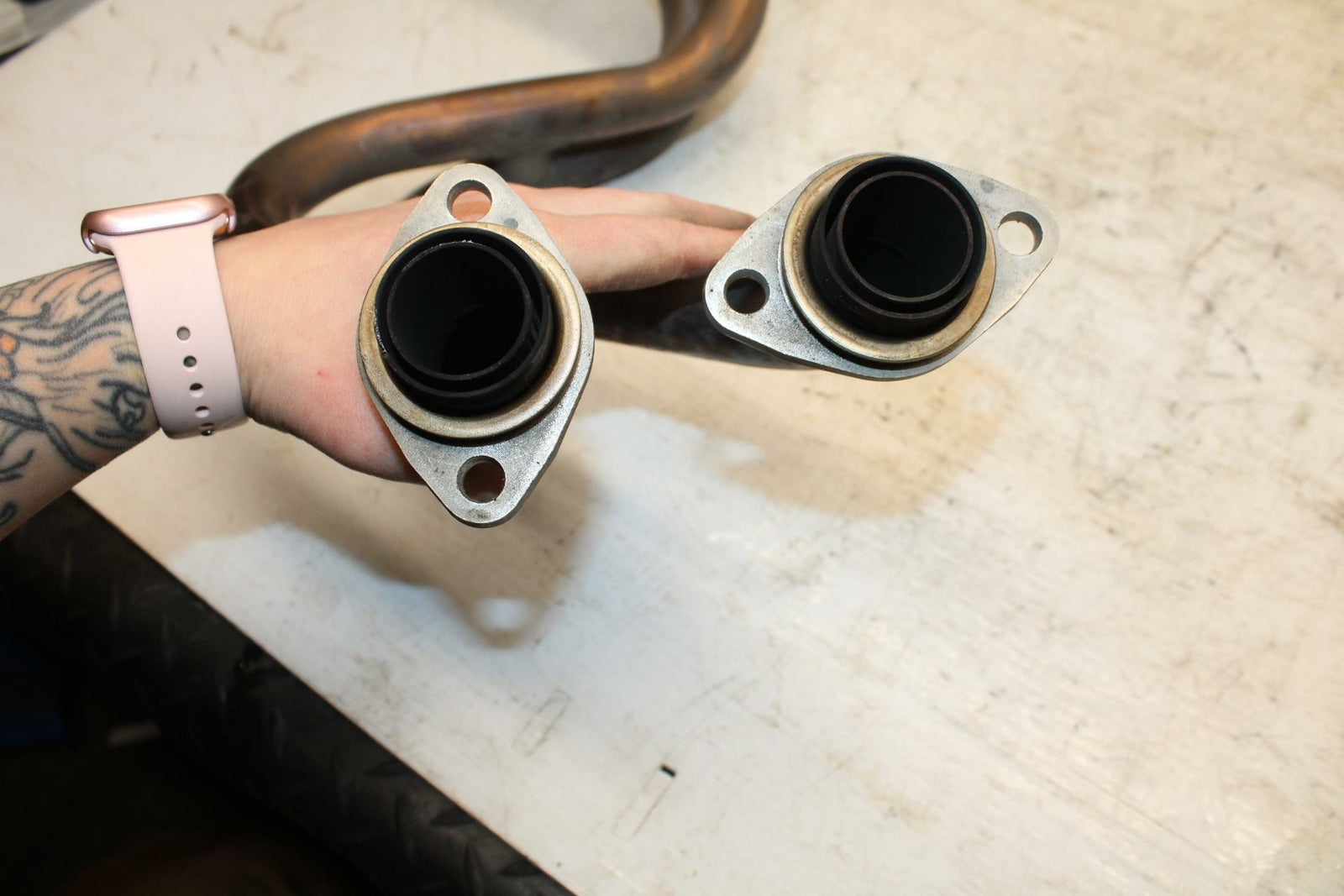 11-12 KAWASAKI NINJA 400 EX400 C EXHAUST HEADER PIPES MANIFOLD BB358