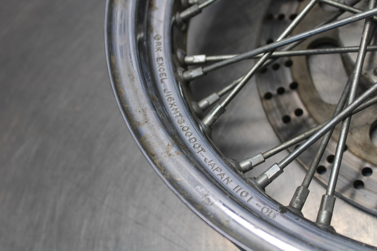 02 KAWASAKI VULCAN 800 VN800B CLASSIC FRONT WHEEL FRONT RIM BB862
