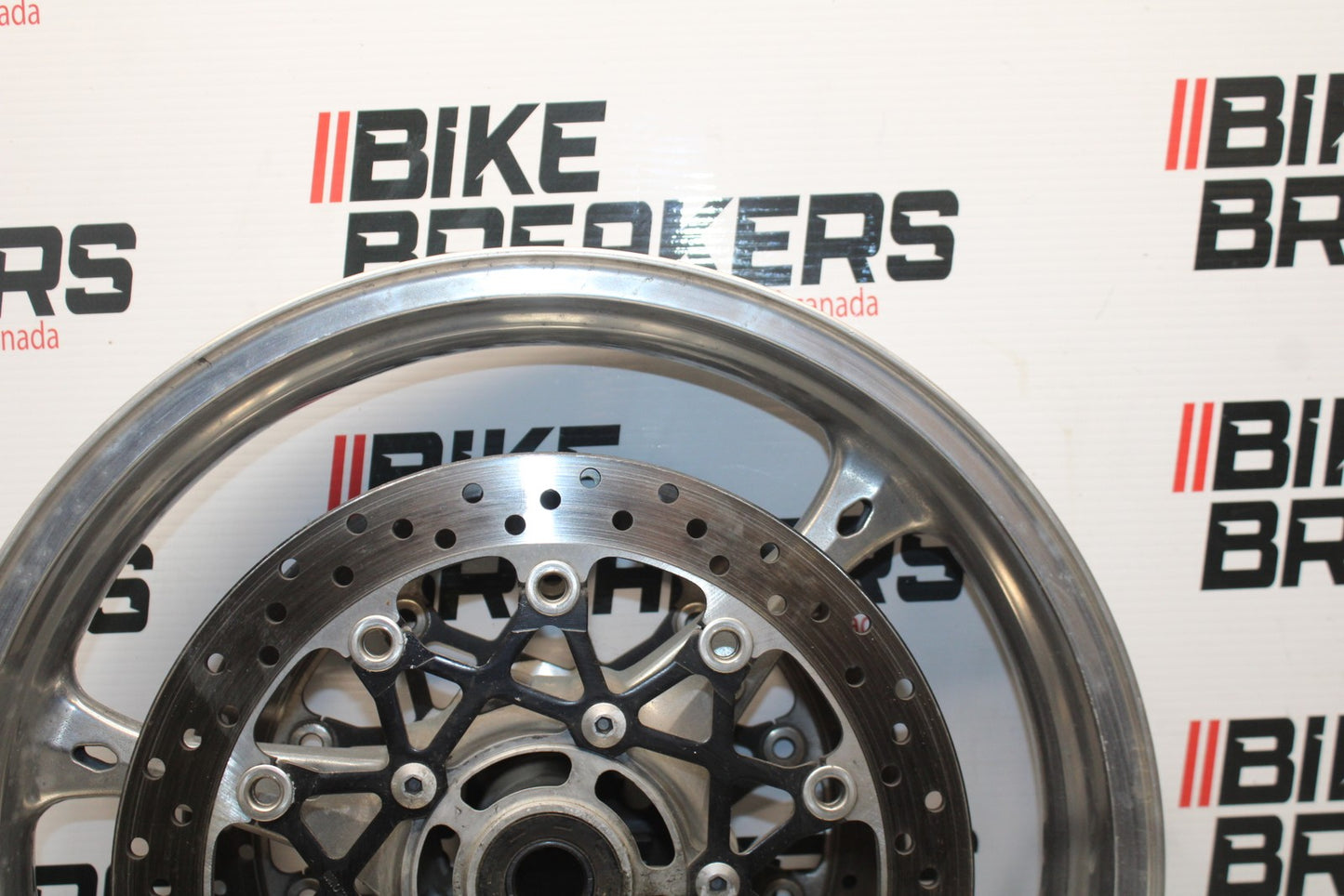07 SUZUKI GSXR1000 FRONT WHEEL FRONT RIM & BRAKE DISC ROTORS BB770
