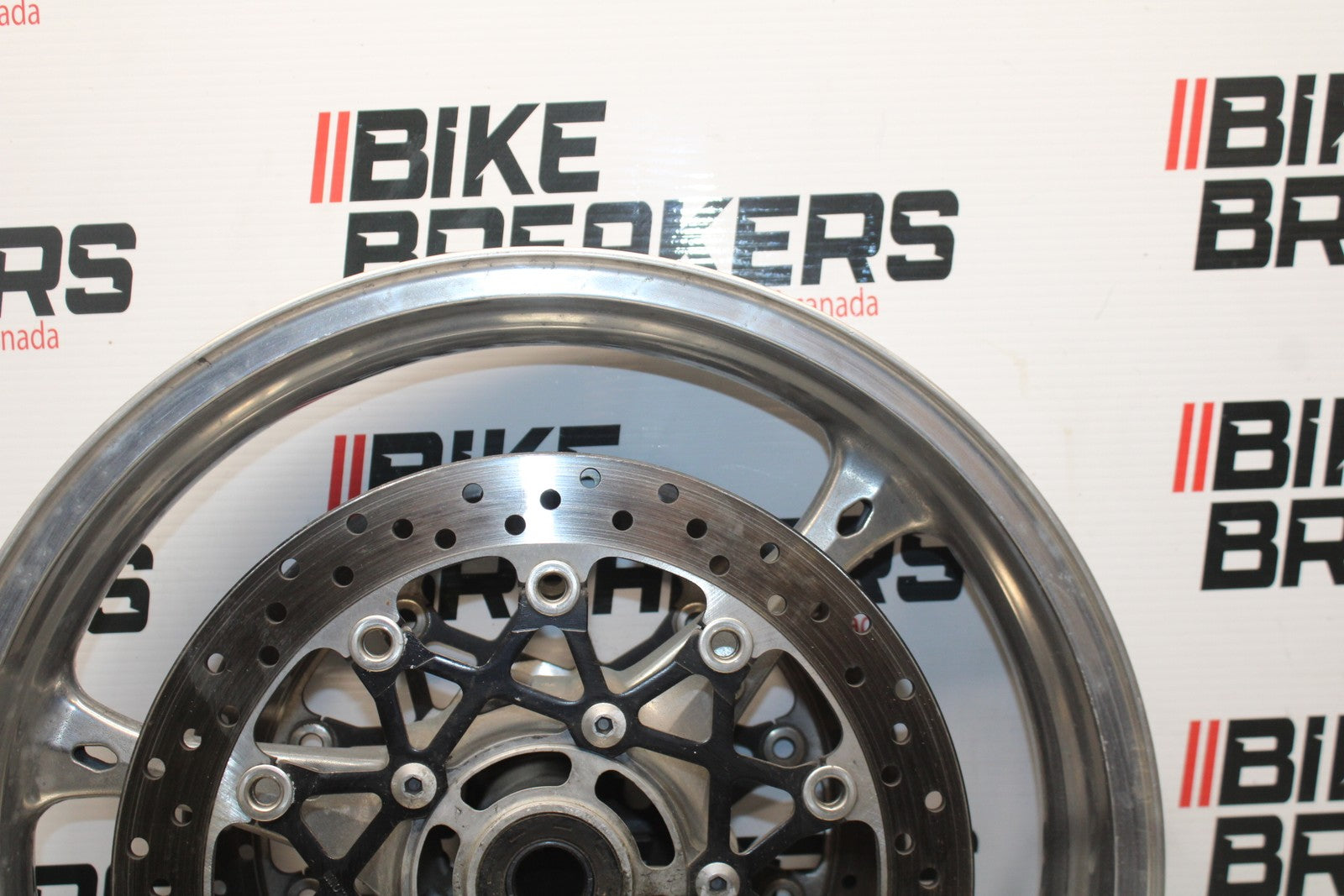 07 SUZUKI GSXR1000 FRONT WHEEL FRONT RIM & BRAKE DISC ROTORS BB770