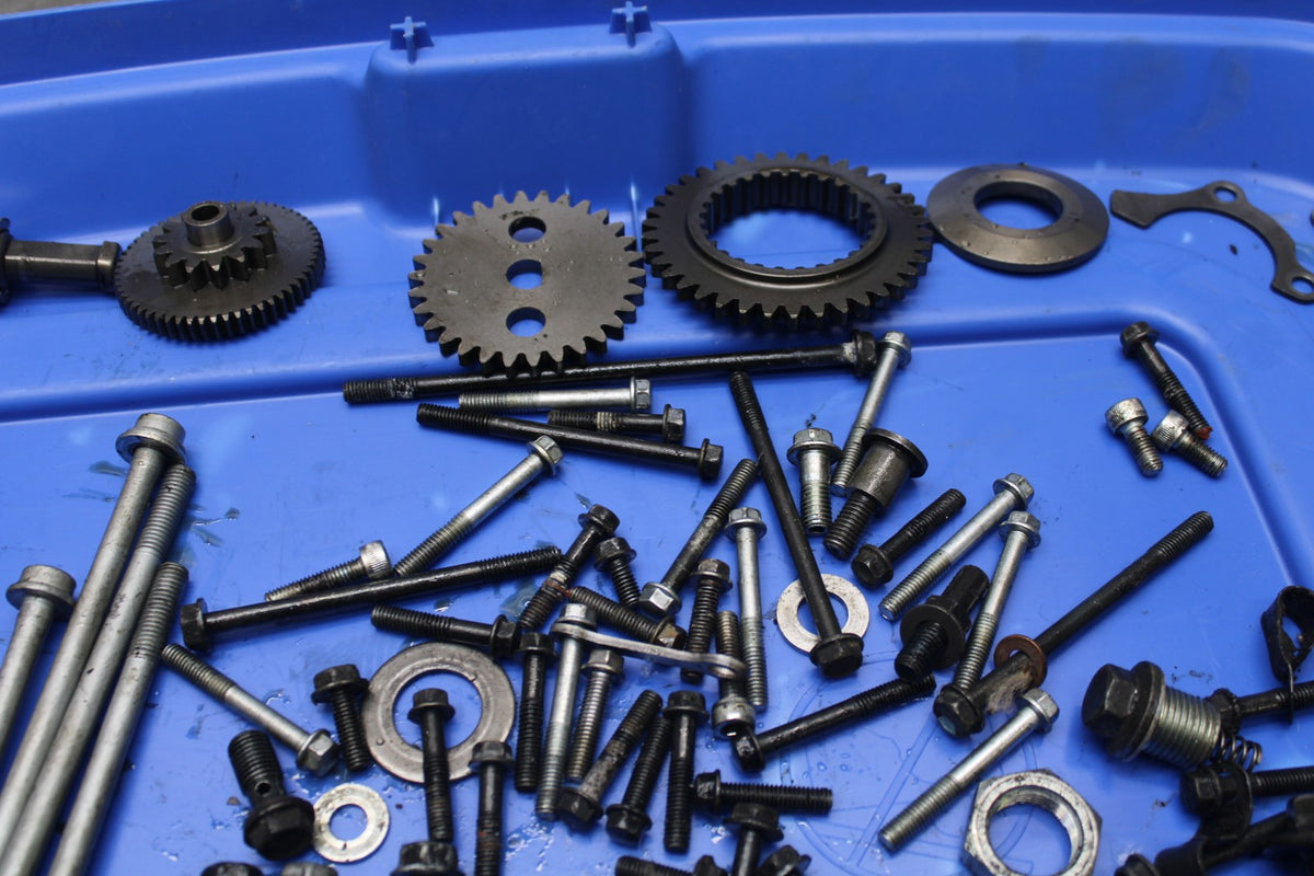 09 KAWASAKI NINJA 250R ENGINE BOLTS HARDWARE MOTOR SCREWS LEFTOVERS BB824