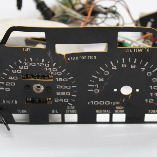 86 SUZUKI GS750ES SPEEDO TACH GAUGES DISPLAY CLUSTER PARTS ONLY BB233