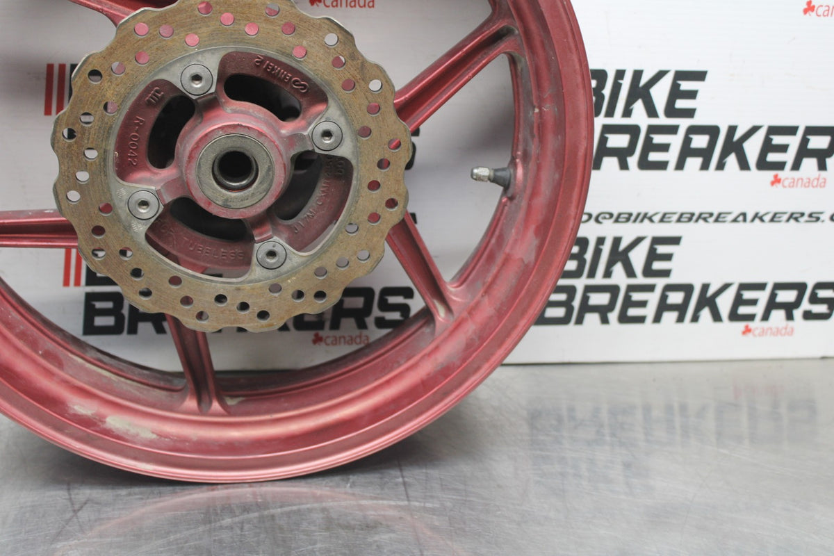 08 KAWASAKI NINJA 650 EX650 REAR WHEEL BACK RIM & ROTOR BB797