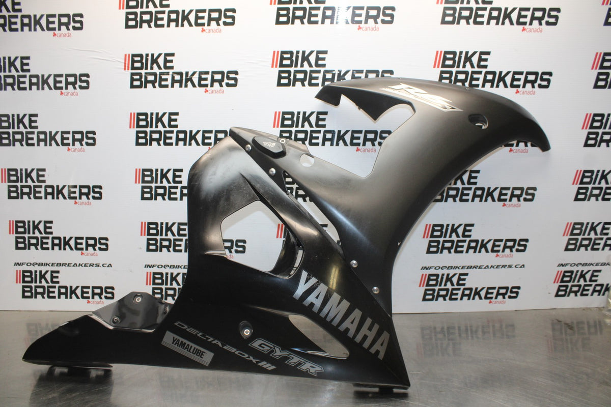08-09 YAMAHA YZF R6S RIGHT LOWER MID UPPER SIDE FAIRING COWL  BB796