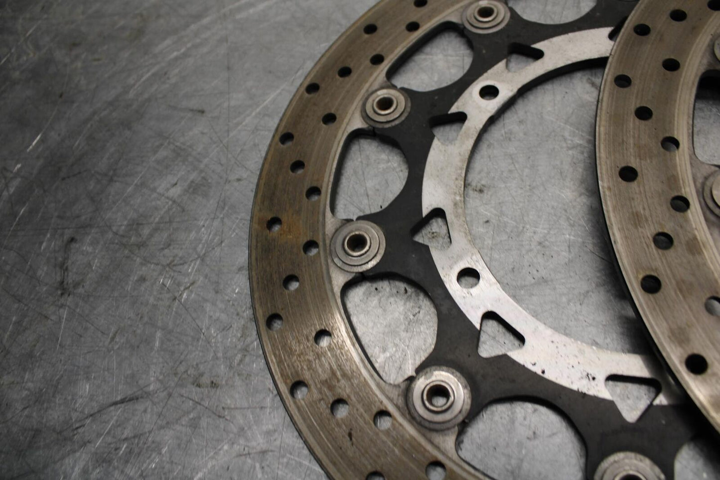 2007 Yamaha YZF R1 FRONT LEFT RIGHT BRAKE ROTORS DISCS 4C8-2581T-00-00 BB523