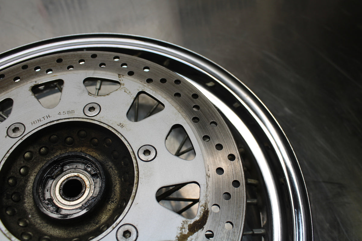 04 SUZUKI INTRUDER 800 FRONT WHEEL FRONT RIM & ROTOR BB758