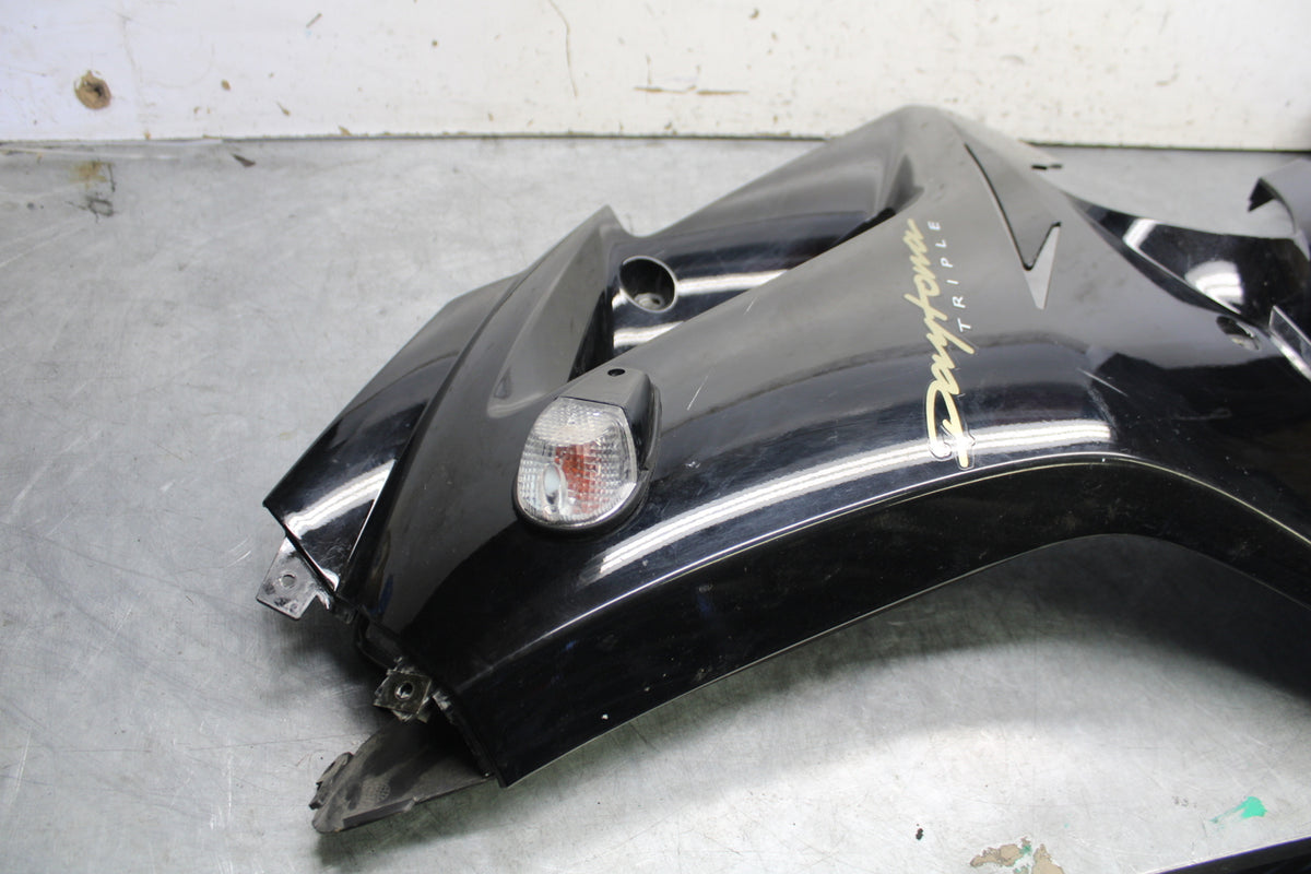 07-08 TRIUMPH DAYTONA 675 LEFT LOWER MID UPPER SIDE FAIRING COWL BB685