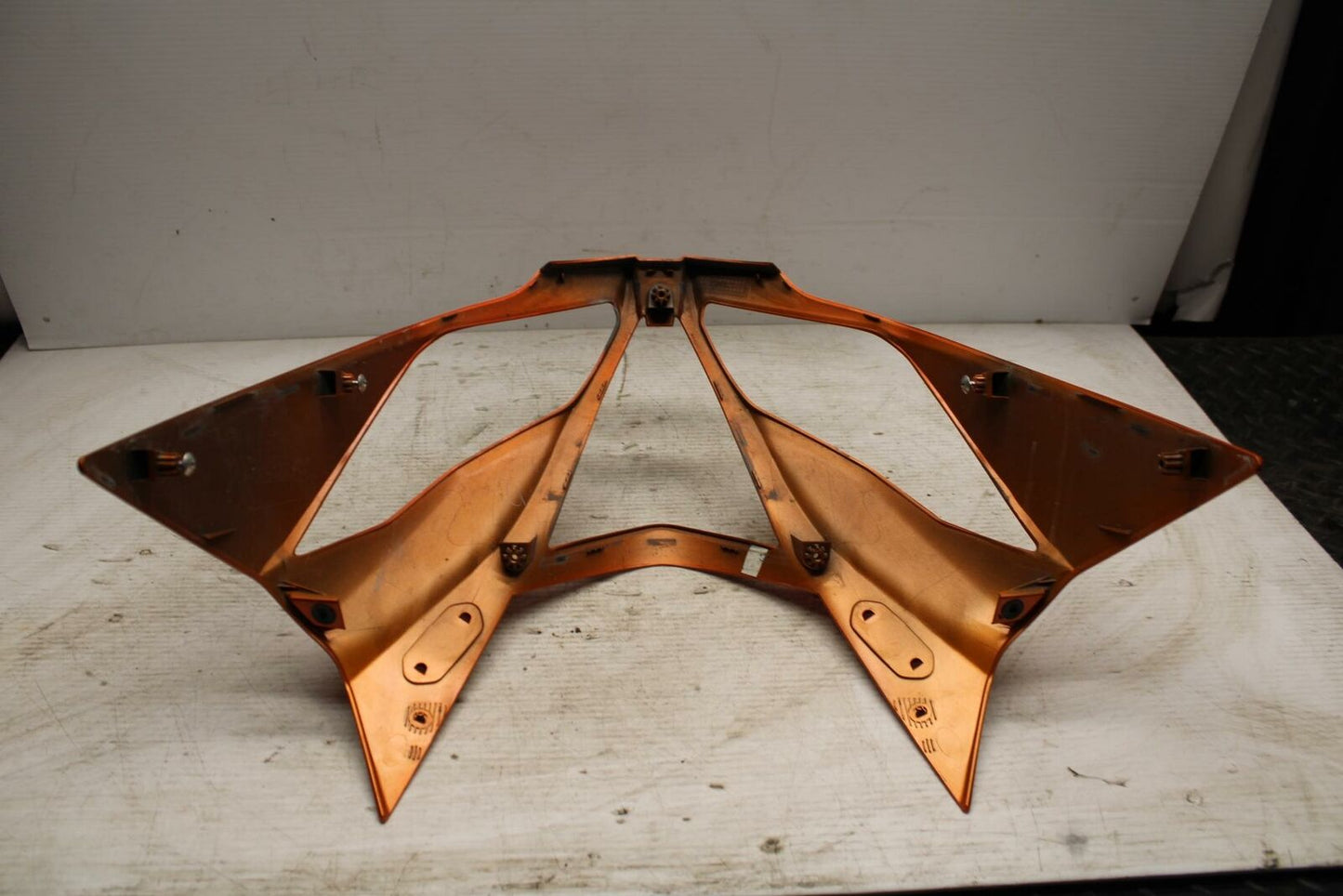 13-18 KAWASAKI NINJA ZX6R ORANGE FRONT UPPER NOSE FAIRING COWL SHROUD BB304
