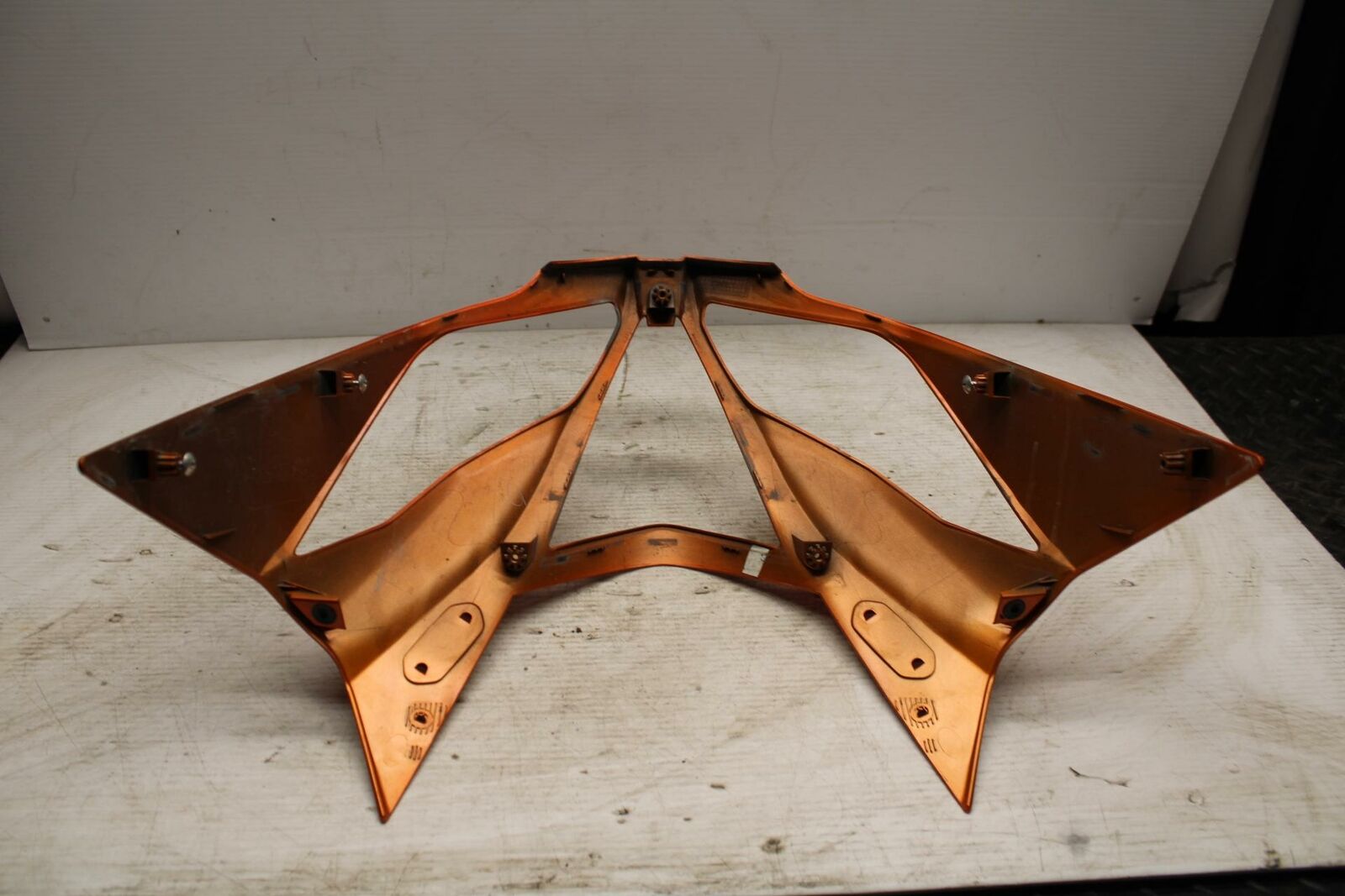 13-18 KAWASAKI NINJA ZX6R ORANGE FRONT UPPER NOSE FAIRING COWL SHROUD BB304