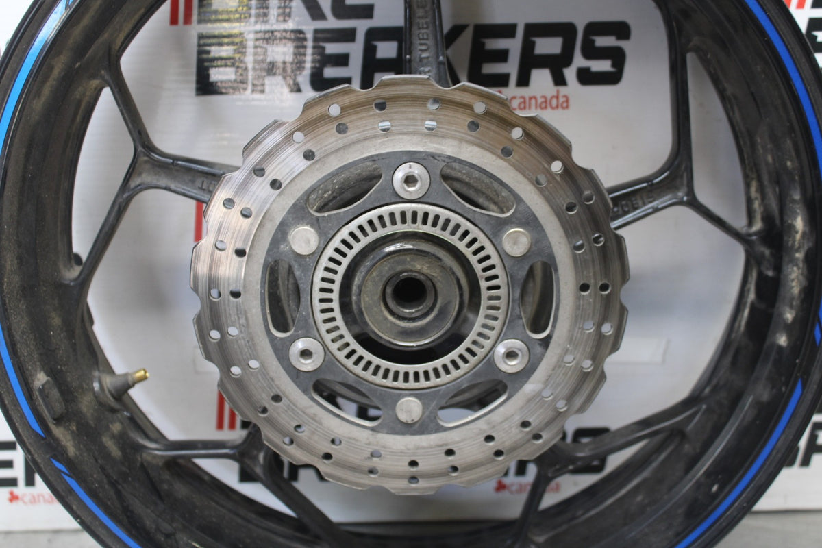 13-17 KAWASAKI NINJA 300 EX300 ABS REAR WHEEL BACK RIM & ROTOR BB00