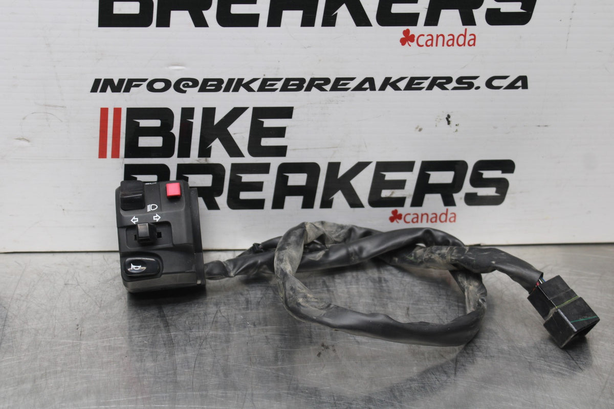 13 KAWASAKI NINJA 650 EX650F ABS LEFT CLIP ON HANDLE HORN SIGNALS SWITCH BB828