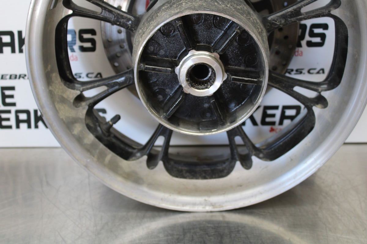 09 YAMAHA V STAR 950 REAR WHEEL BACK RIM & BRAKE DISC ROTOR BB172