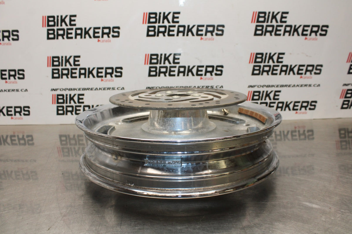 09 HARLEY-DAVIDSON SPORTSTER 1200 CUSTOM XL1200C REAR WHEEL RIM & ROTOR BB776