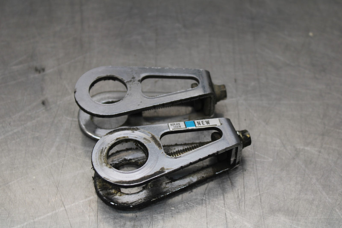 01-06 HONDA CBR600F4I SWINGARM CHAIN TENSIONER ADJUSTMENT BRACKETS  BB778