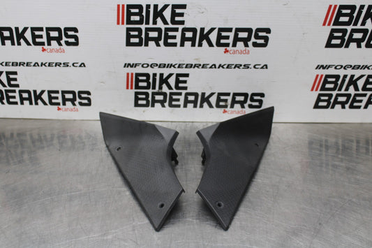 24 KAWASAKI NINJA 500 ABS FRONT UPPER SIDE FAIRING COWL PLASTIC SET BB818