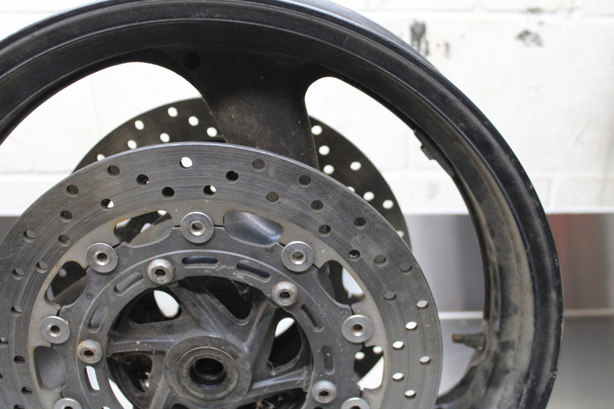 96-07 YAMAHA YZF600R FRONT WHEEL FRONT RIM & ROTORS BB746