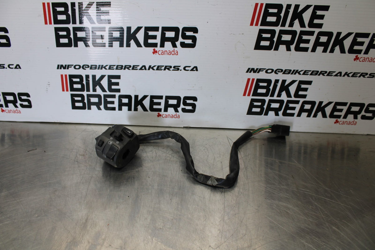 07-08 KAWASAKI NINJA ZX6R LEFT CLIP ON HANDLE HORN SIGNALS SWITCH SWITCHES BB175