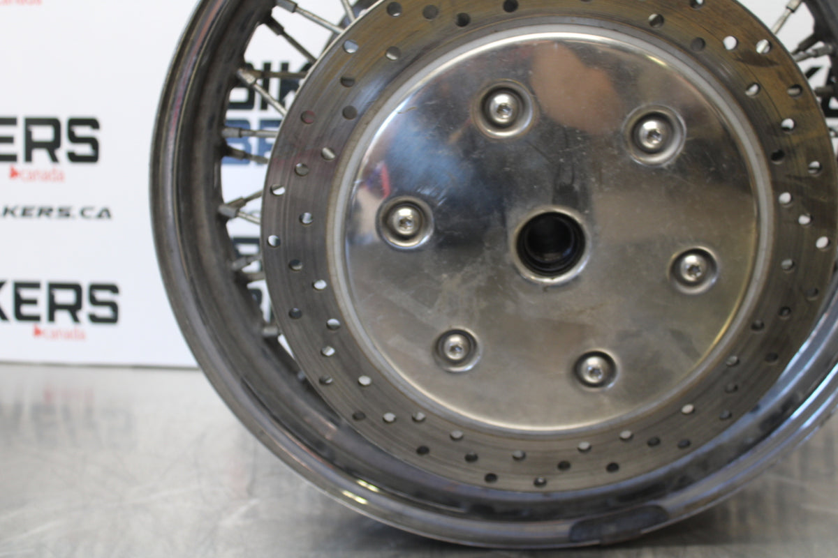 04 YAMAHA ROAD STAR XV1700A FRONT WHEEL FRONT RIM & ROTORS BB155