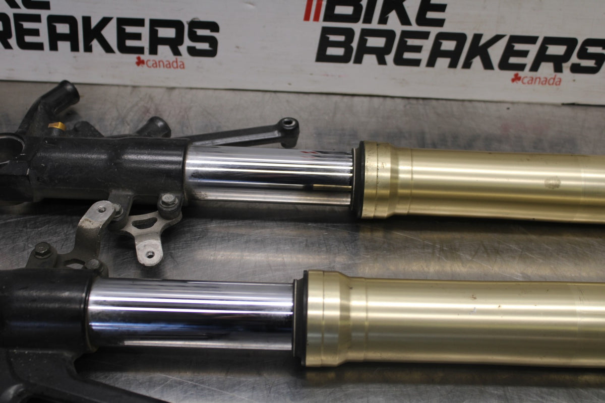 08-09 KAWASAKI NINJA ZX14R FRONT FORKS SHOCK SUSPENSION SET PAIR BB932