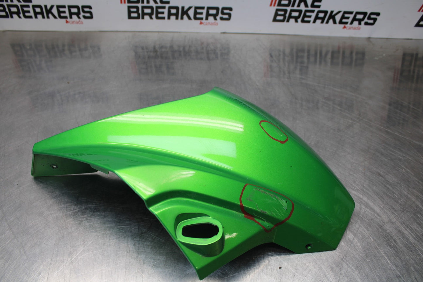 08-18 KAWASAKI KLR650 RIGHT FRONT UPPER NOSE FAIRING COWL SHROUD BB183