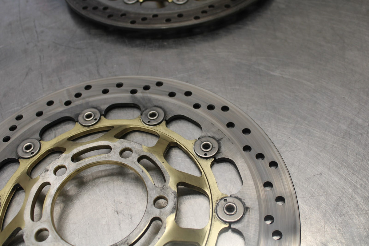 05-08 TRIUMPH SPEED TRIPLE 1050 FRONT LEFT RIGHT BRAKE ROTORS DISCS BB933