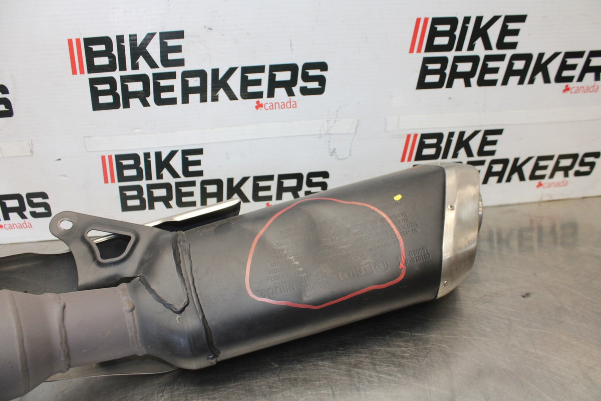16 APRILIA TUONO V4 1100 EXHAUST PIPE MUFFLER SLIP ON CAN SILENCER BB905
