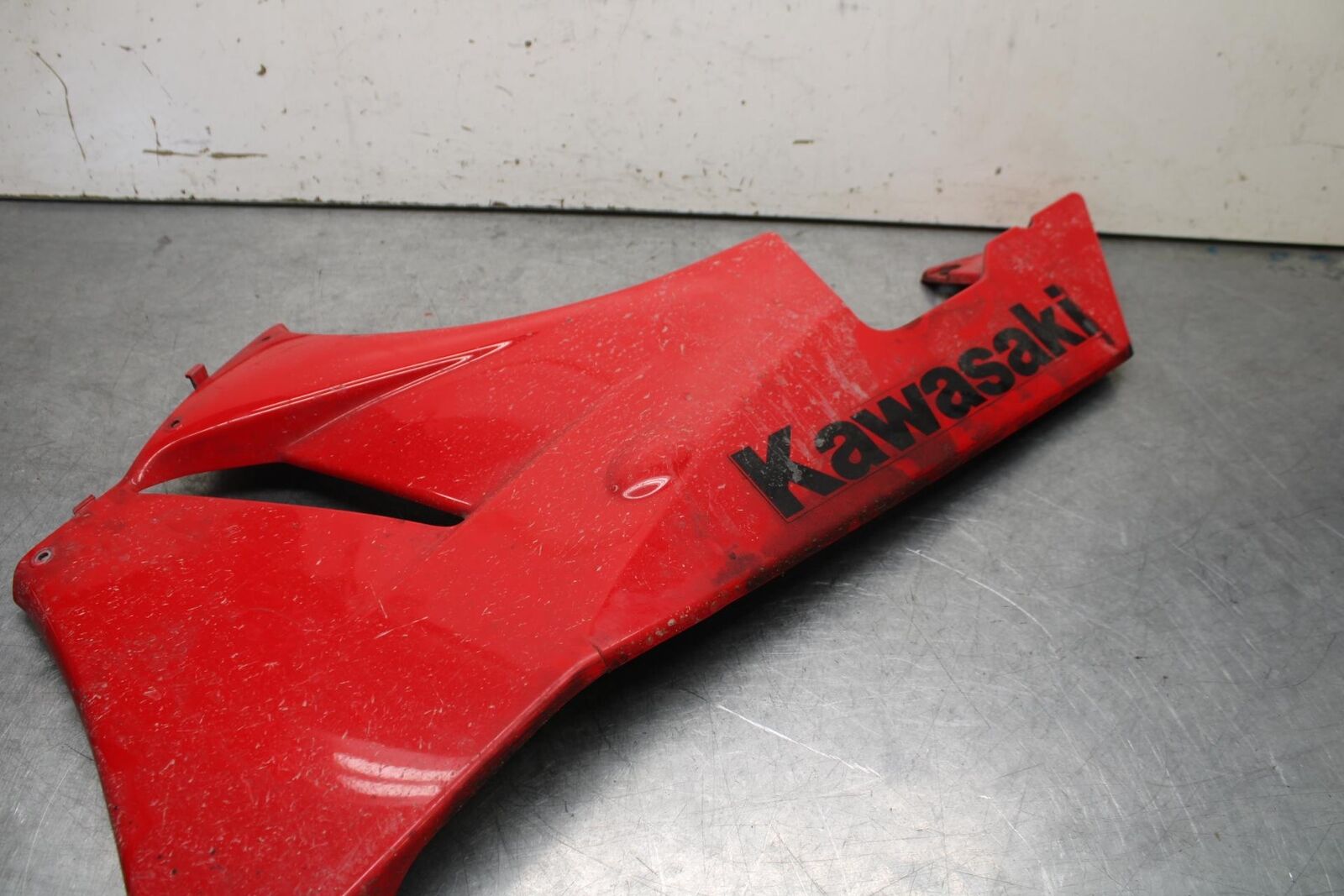 09-12 KAWASAKI NINJA ZX6R LEFT LOWER BOTTOM BELLY SIDE FAIRING COWL BB640